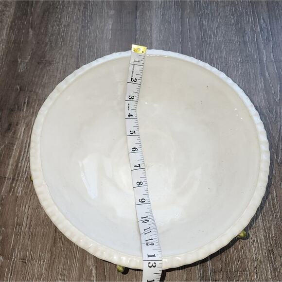 Vintage Italian Majolica Style large Pedestal Bowl with Grape Design‎ - Picture 5 of 15